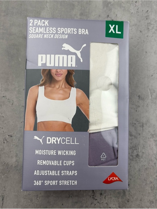 Puma Other - Puma women’s drycell moisture wicking seamless sports bra 2-pack square neck Xl